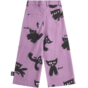 purple kids pants back