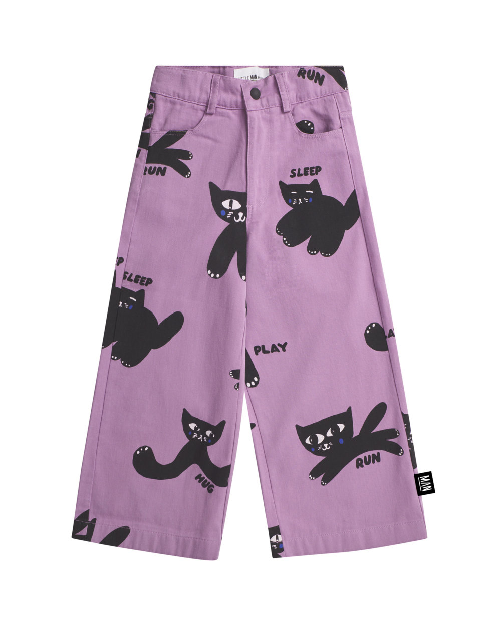 purple kids pants front