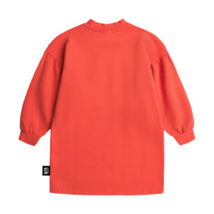 red sweater dress back