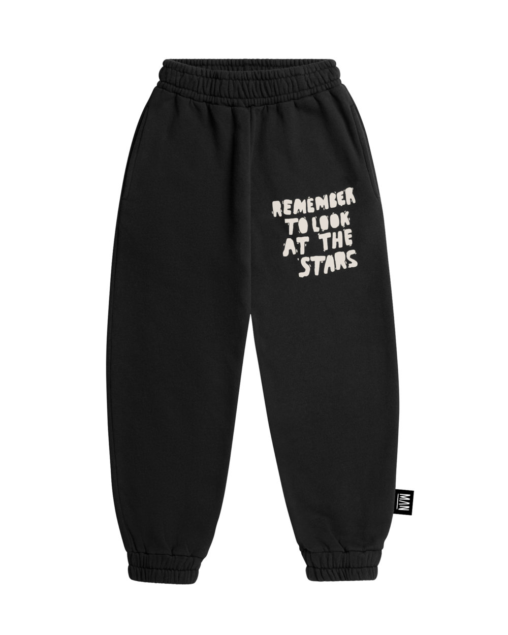 black kids jogger front