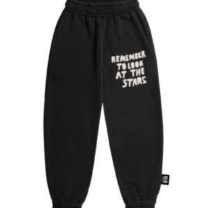 black kids jogger front