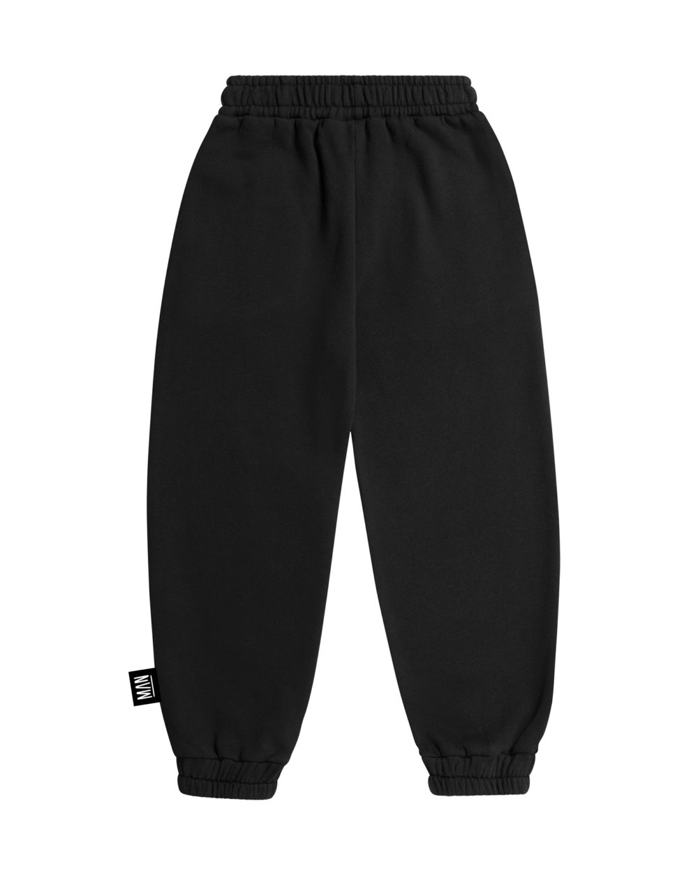 black unisex kids jogger pants back