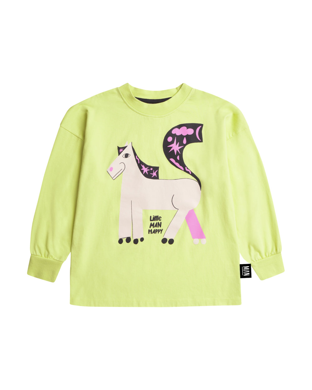 lime green kids longsleeve front