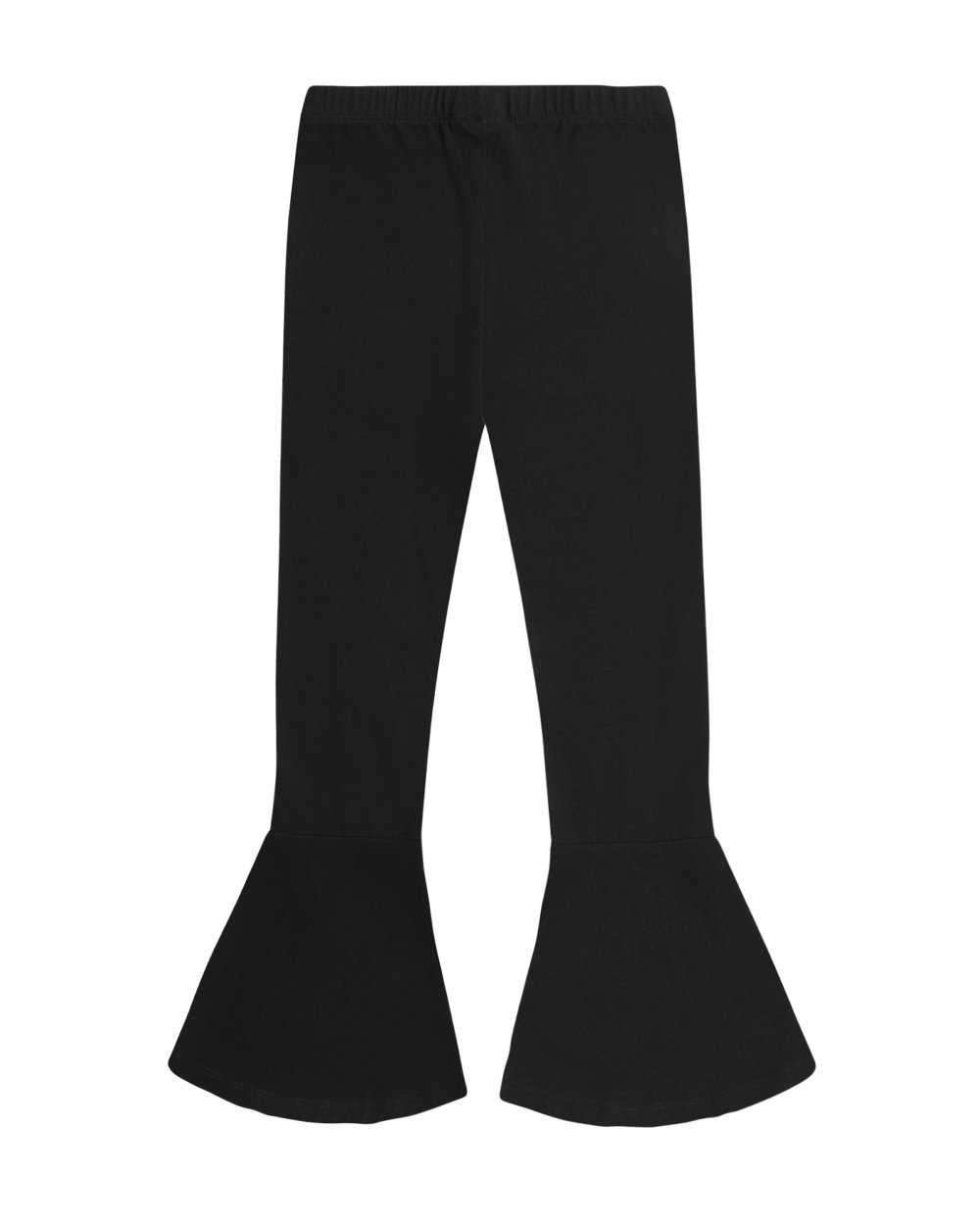 black flared leggings back