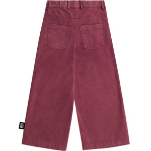 organic red kids pants back