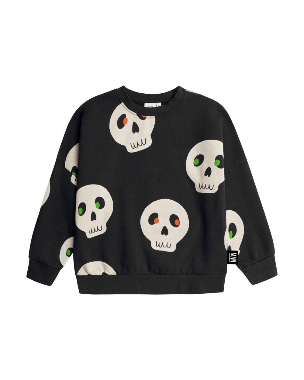 bold black kids sweater front