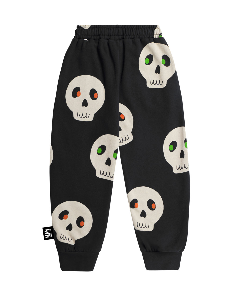 black unisex kids pants back