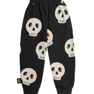 black unisex kids pants back
