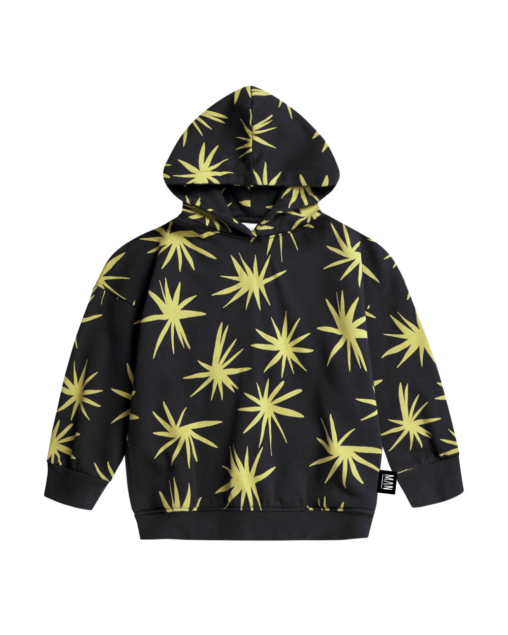 black unisex hoodie front