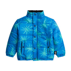 blue puffer jacket front