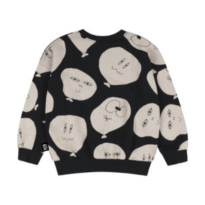 black kids fleece sweater back