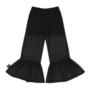 black lace kids pants back