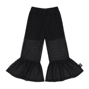 black lace kids pants