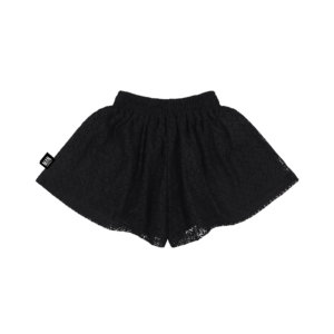 black lace kids shorts back