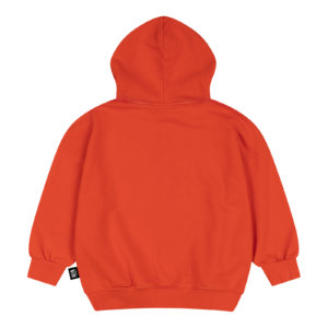 red organic kids hoodie back