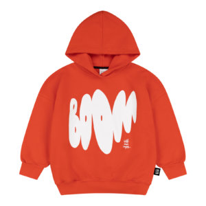 red organic kids hoodie