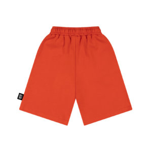 red kids long shorts back