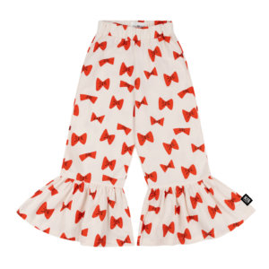 bow print kids pants
