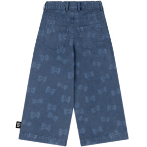 washed blue kids pants back