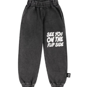washed black kids joggers