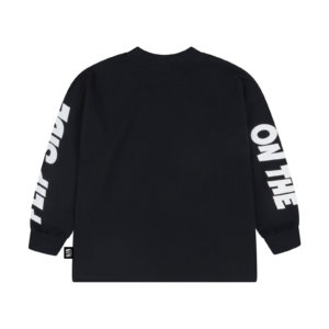 black organic kids longsleeve back