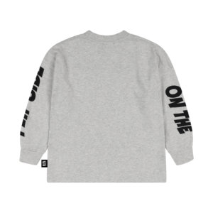 grey melange kids longsleeve back
