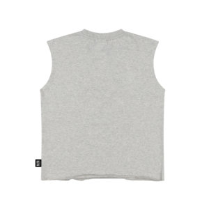 grey melange kids tank back