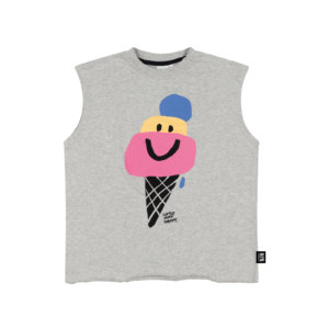 grey melange kids tank