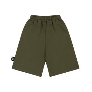 green kids long shorts back