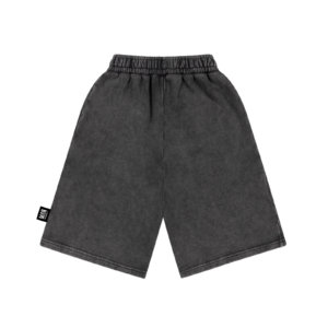 grey kids long shorts back