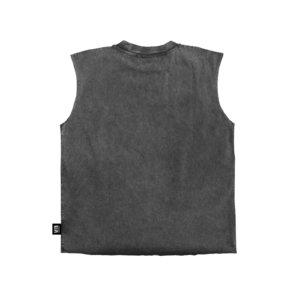 washed grey kids tank back