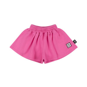 pink wide leg kids shorts