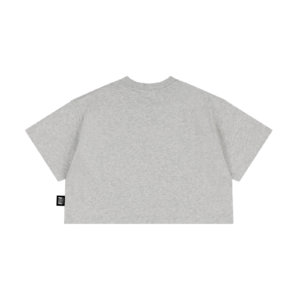 grey boxy kids t-shirt back