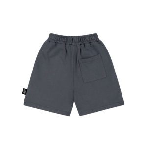grey kids skate shorts back