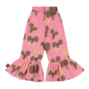 pink mouse kids pants back