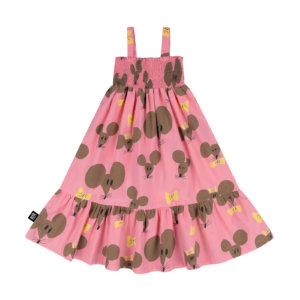 pink mouse summer dress back