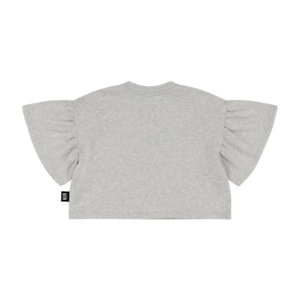grey puff sleeve tee back