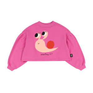 pink puff sleeve kids sweatshirt